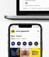 Véritable feed Instagram Rouxel présenté dans un téléphone